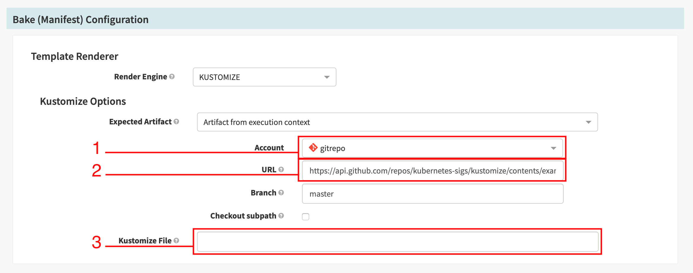Before updating. The fields highlighed in red should be updated as described above.